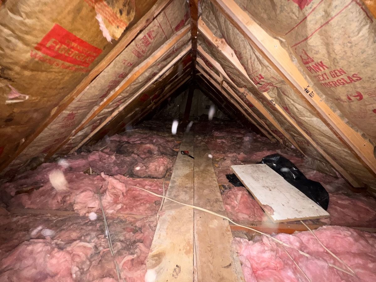 Crawlspace after vapor barrier installation