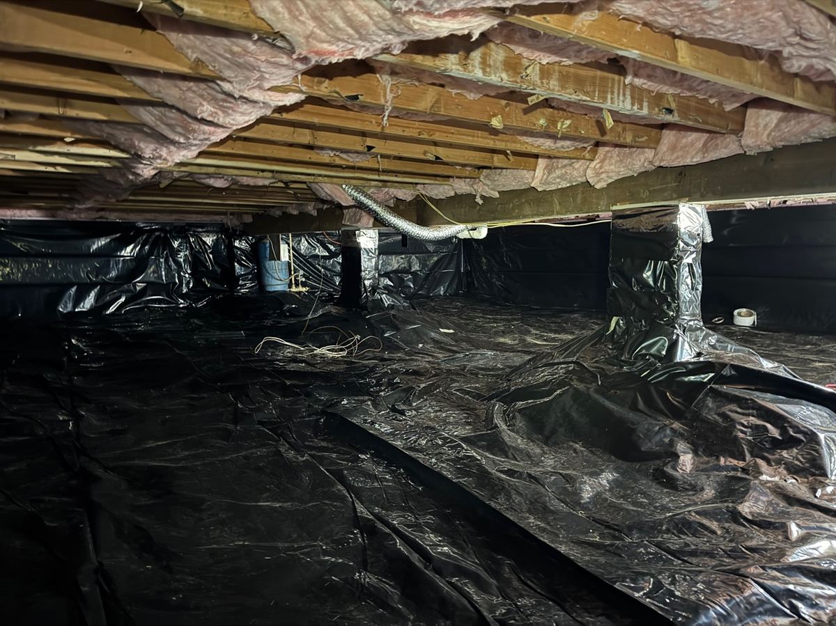 Crawlspace after encapsulation