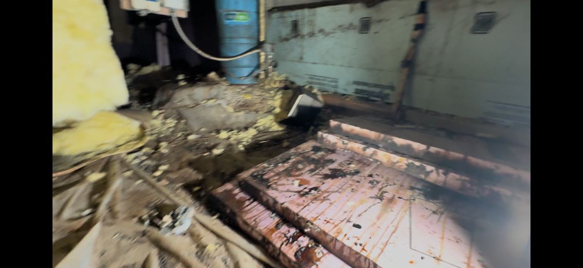 Crawlspace damage before