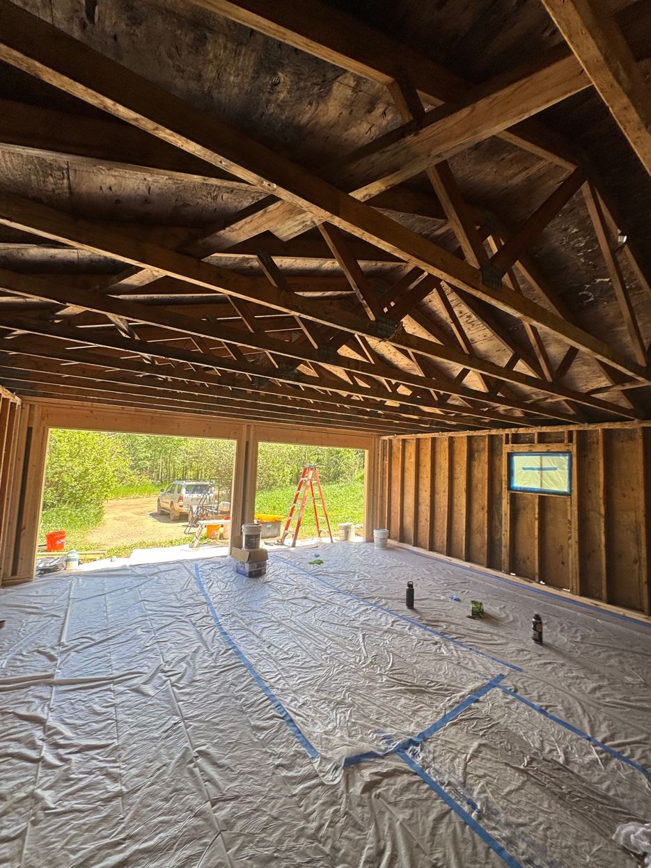 Garage structure after remediation