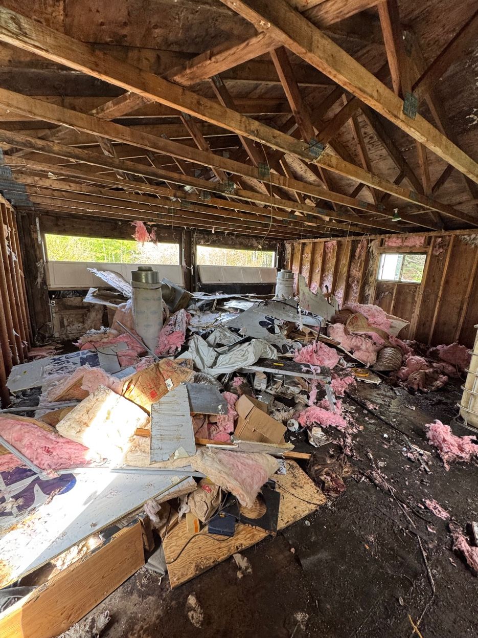 Garage structure before cleanup